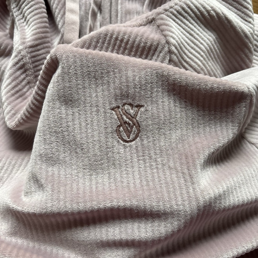 Victoria's Secret On Point Tracksuit Jogger‎ Pants XS Velour Ribbed Cozy Lounge - Picture 9 of 9